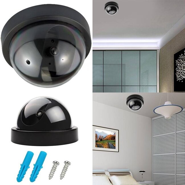 Benson Dummy beveiligingscamera - sensor en LED - 2 stuks - binnen en buiten - eenvoudig te installeren