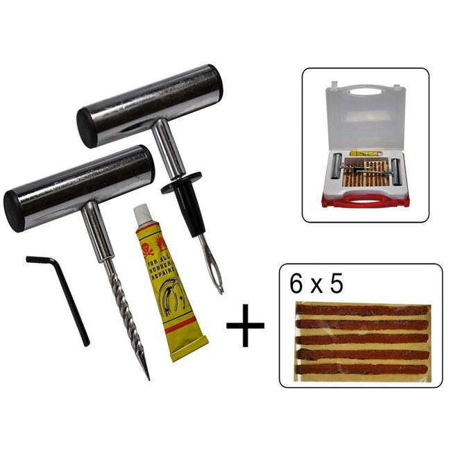 Benson Complete bandenreparatieset - 31-delig - Voor auto, motor en scooter - Inclusief opbergkoffer