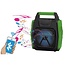 Benson Bluetooth speaker - zwart/groen - radio - LED verlichting - 25.9 x 15.1 x 34.1 cm