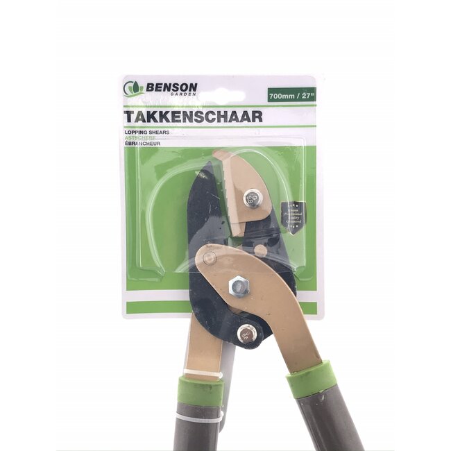 Benson Takkenschaar met aambeeld - teflon coating - 70 cm - bruin/groen - max. takdikte 40 cm