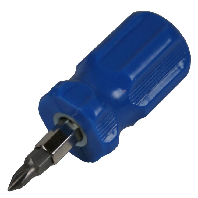 Benson Compacte schroevendraaier met 4 bitjes - 8,5 cm - comfortabele grip - ideaal voor onderweg