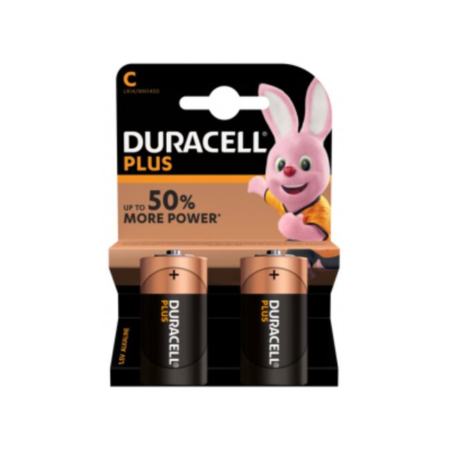 Duracell Penlite Pak - Plus Alkaline C Batterijen - 2 stuks
