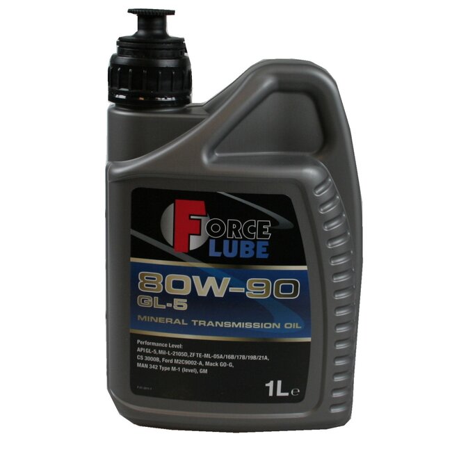 Force lube Versnellingsbakolie - GL-5 - 80W90 - 1 liter - Extreme pressure en Limited slip eigenschappen