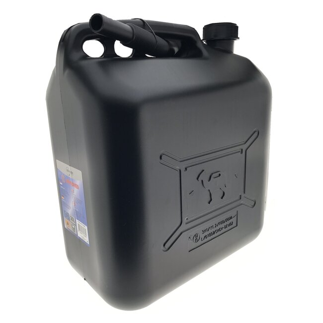 Benson Jerrycan - 20 liter - Kunststof - UN-gekeurd - Zwart - Met tuit en draaggreep