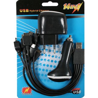 Benson Alles-in-1 mobiele telefoonlader - 220V/12V - veelzijdig en compact Benson Alles-in-1 mobiele telefoonlader - 220V/12V - veelzijdig en compact