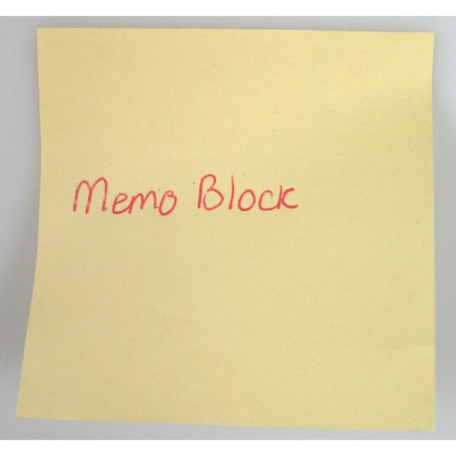 Benson Geel memoblok - 76 x 76 mm - 100 vel - herpositioneerbaar - zonder lijmresten
