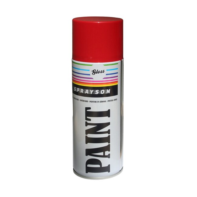 Sprayson Hoogglans rode spuitlak - 400 ml - 12 stuks - veelzijdig gebruik