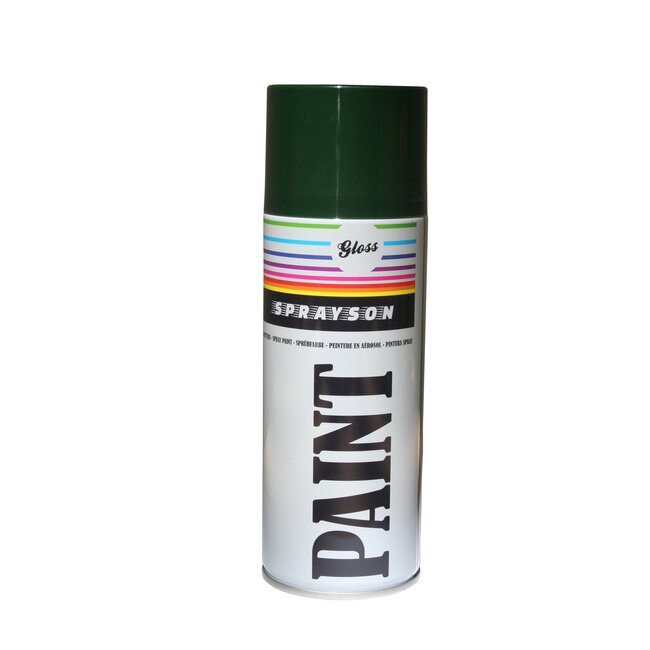 Sprayson Hoogglans groene spuitlak - veelzijdig - 400 ml - 12 stuks