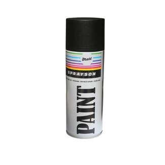 Sprayson Verf spuitbus - hoogglans zwart - nitro combilak - 400 ml - 12 stuks