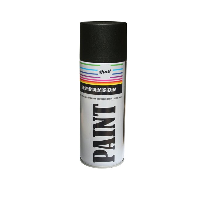 Sprayson Mat zwarte spuitlak - veelzijdig - 400 ml