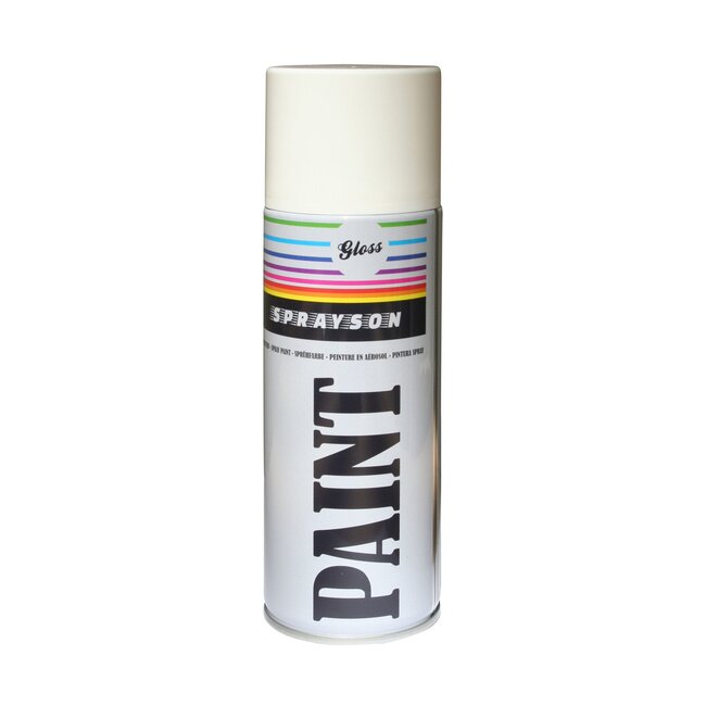 Sprayson Hoogglans spuitlak - RAL 9010 - 400 ml - 12 stuks - veelzijdig gebruik