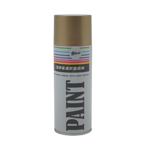 Sprayson Verf Spuitbus - Spuitlak - Goud - 400 ml. - 12 Stuks Sprayson Verf Spuitbus - Spuitlak - Goud - 400 ml. - 12 Stuks