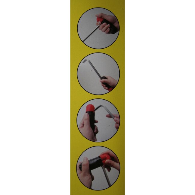 Benson 10-delige inbussleutelset - bolkop - chroom vanadiumstaal - uitvouwbare houder - grote greep