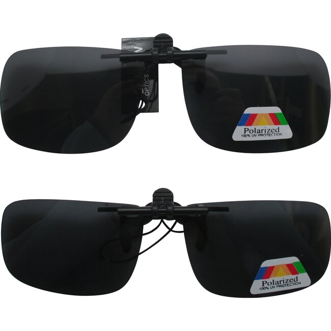 Benson Polariserende clip-on overzetzonnebril - 100% UV-bescherming - Polycarbonaat - 56 mm