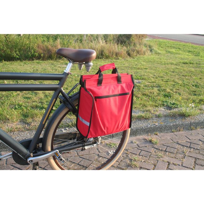 Lastpak Fiets Pakaftas met Regenhoes 20 liter - Rood