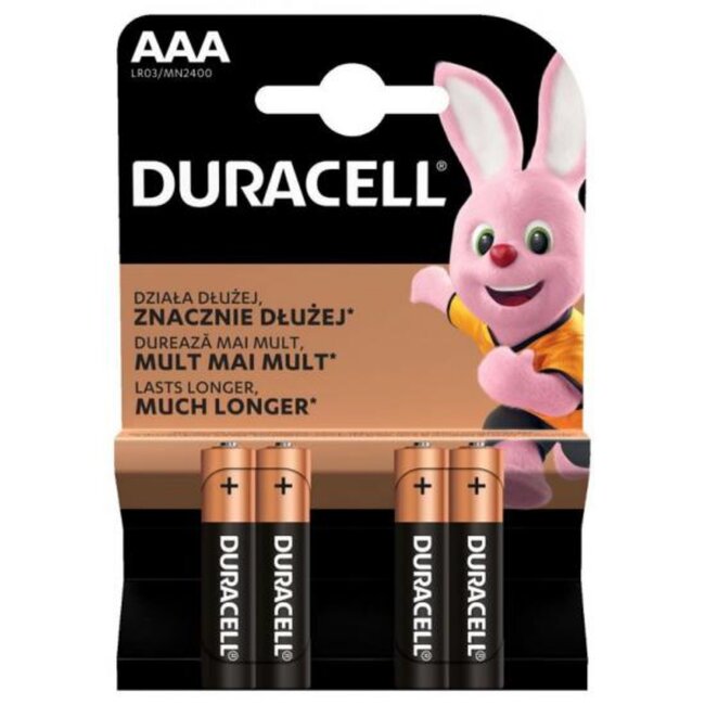 Duracell 12-pack AAA batterijen - lange levensduur - geschikt voor dagelijks gebruik