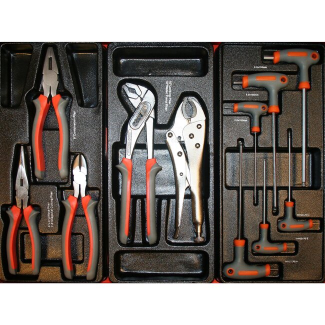 Benson Gevulde gereedschapswagen - 650-delig - 7 laden - robuust en afsluitbaar - compact formaat