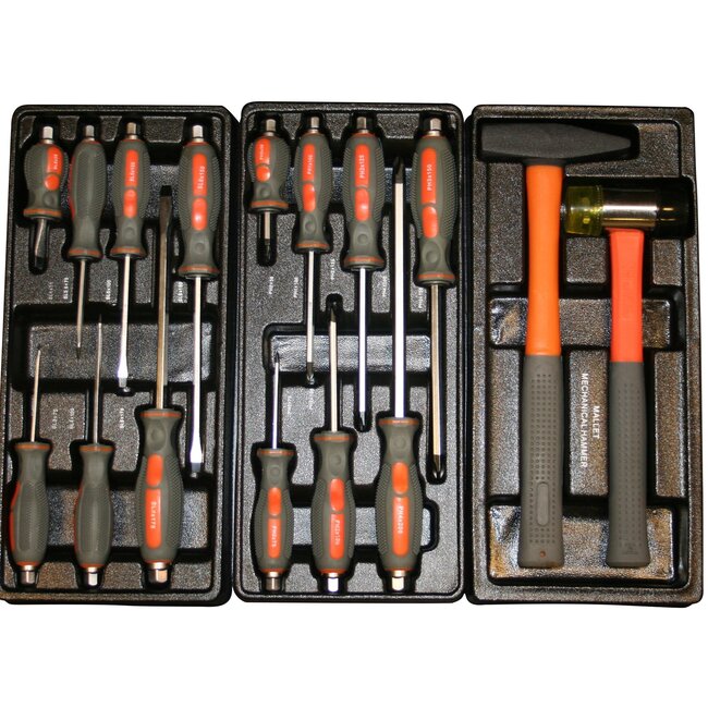 Benson Gevulde gereedschapswagen - 650-delig - 7 laden - robuust en afsluitbaar - compact formaat