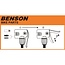 Benson Hogedruk fietspomp met manometer - 7 bar - zwart - 56 cm - aluminium