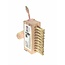 Benson Voegenstaalborstel met schraper - 3 rijen - messing - 141 x 73 x 122 mm