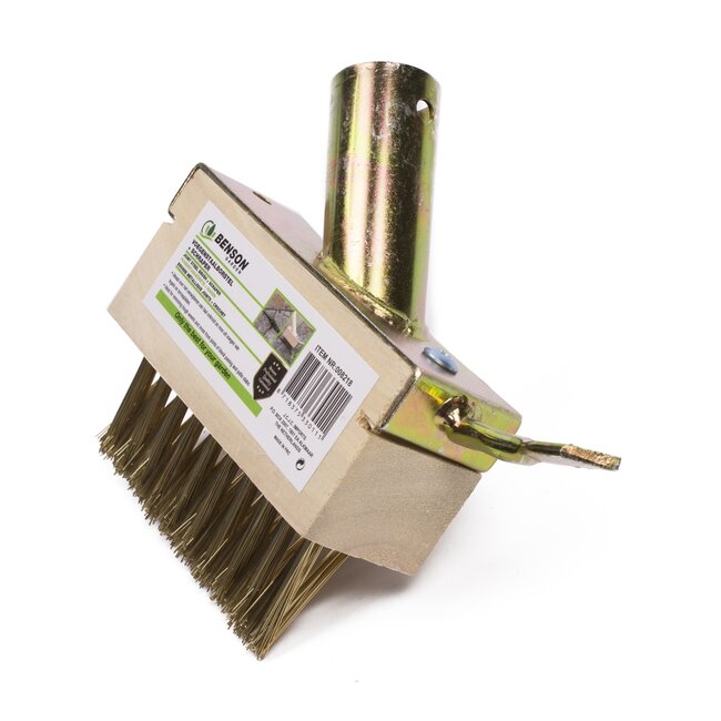 Benson Voegenstaalborstel met schraper - 3 rijen - messing - 141 x 73 x 122 mm