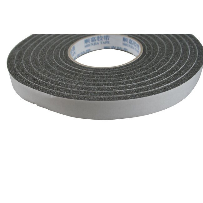Benson Tochtstrip zwart foam - zelfklevend - 1,8 cm x 4 m - 8 mm dik