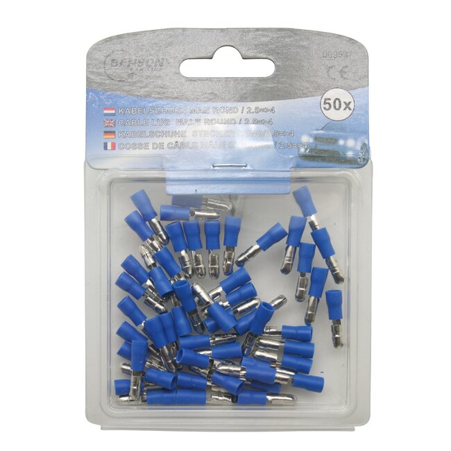 Benson Kabelschoen set - rond - blauw - 50 stuks - 2.5-4 mm²