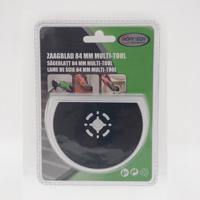 Hofftech Multitool zaagblad - semi-cirkel - 84 mm - hout en kunststof