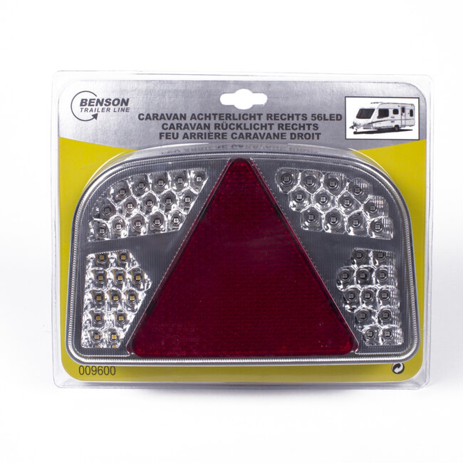 Benson Achterlicht aanhangwagen - 6 functies - 56 LED - 240 x 150 mm - links