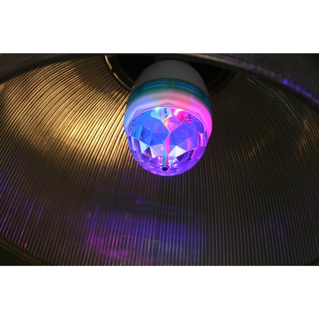 Benson Roterende LED discolamp - E27 fitting - 3 kleuren - Energiezuinig - Milieuvriendelijk