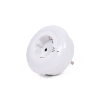 Benson LED nachtlampje - schemeringssensor - geïntegreerd stopcontact - kinderbeveiliging - wit licht