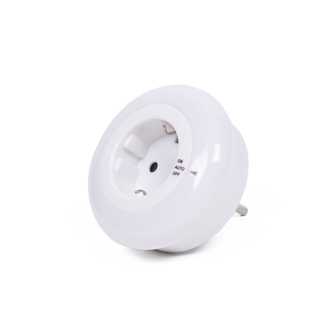 Benson LED nachtlampje - schemeringssensor - geïntegreerd stopcontact - kinderbeveiliging - wit licht