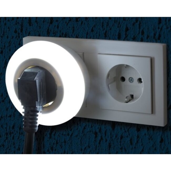 Benson LED nachtlampje - schemeringssensor - geïntegreerd stopcontact - kinderbeveiliging - wit licht