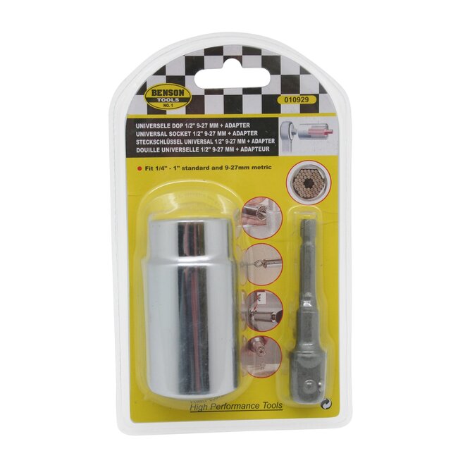 Benson Universele dopsleutel - 9 t/m 27 mm - veelzijdig en duurzaam