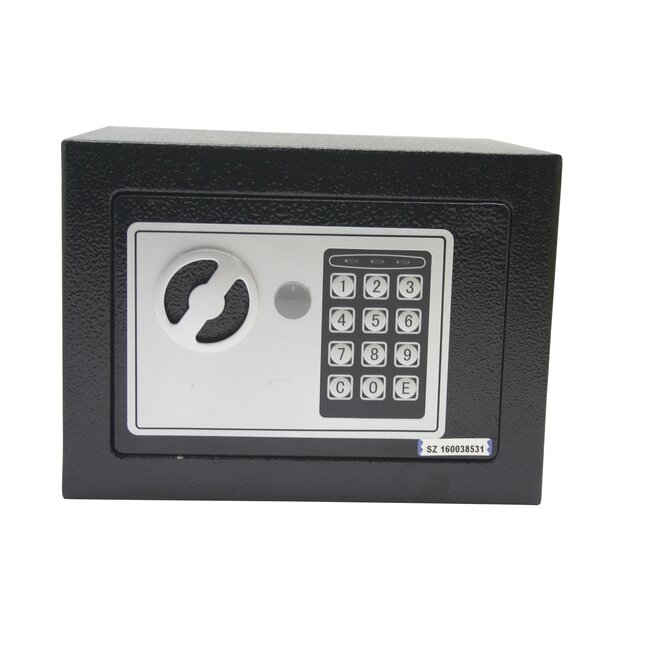 Stahlex Elektronische kluis - digitaal slot - gepoedercoat staal - zwart - 17x23x17 cm