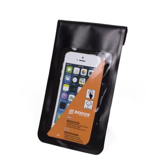 Benson Waterdichte telefoonhouder voor fiets - klittenbandsluiting - geschikt voor sturen tot 30 mm - 190x110 mm