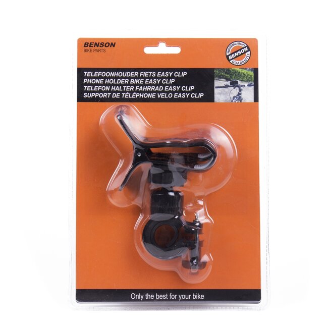 Benson Mobiele fiets telefoonhouder - 360 graden draaibaar - Universele stuurklem - Voor telefoons tot 9 cm breed