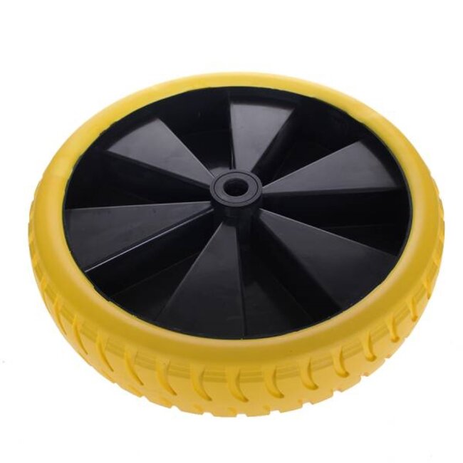 Benson Kruiwagenwiel - Anti-lek - Flex Lite - Lichtgewicht - 38 cm - Massief Rubber