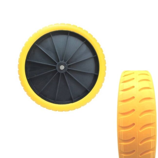 Benson Kruiwagenwiel - Anti-lek - Flex Lite - Lichtgewicht - 38 cm - Massief Rubber