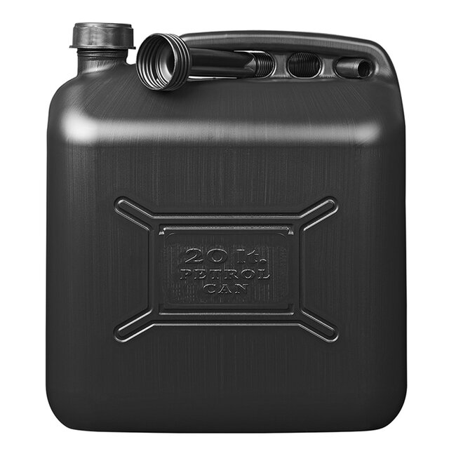 Benson Jerrycan - 20 liter - Kunststof - UN-gekeurd - Zwart - Met tuit en draaggreep