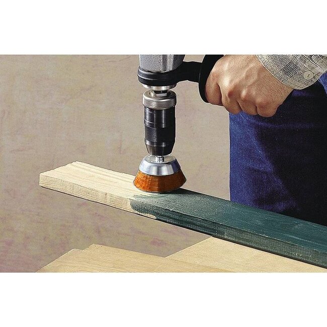 Benson Nylon komborstel - rond - 75 mm - schacht 6 mm - ideaal voor kleine vlakken en groeven