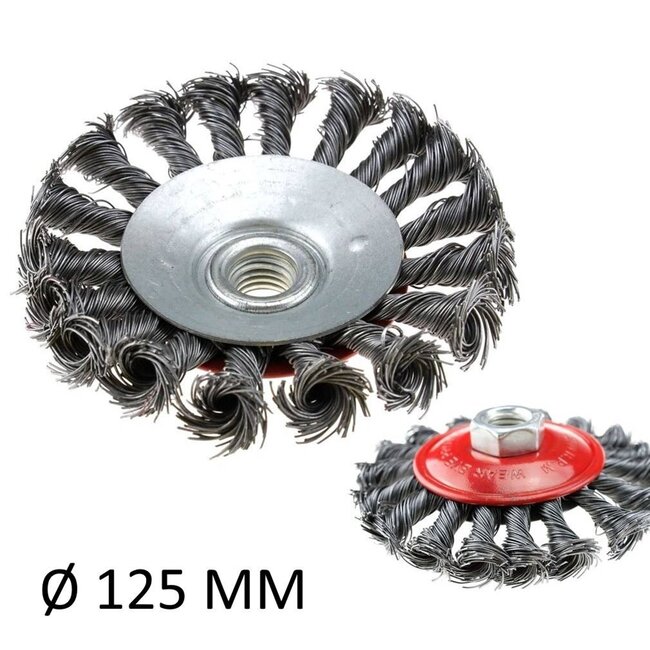 Benson Kegelborstel - Getordeerd Staal - 125 mm - Conusmodel - M14 Aansluiting - Max 10000 tpm