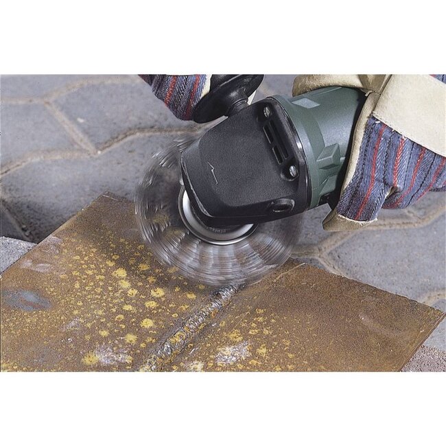 Benson Getordeerde rondborstel staal - M14 aansluiting - 125 mm - ideaal voor lasnaden en scherpe hoeken