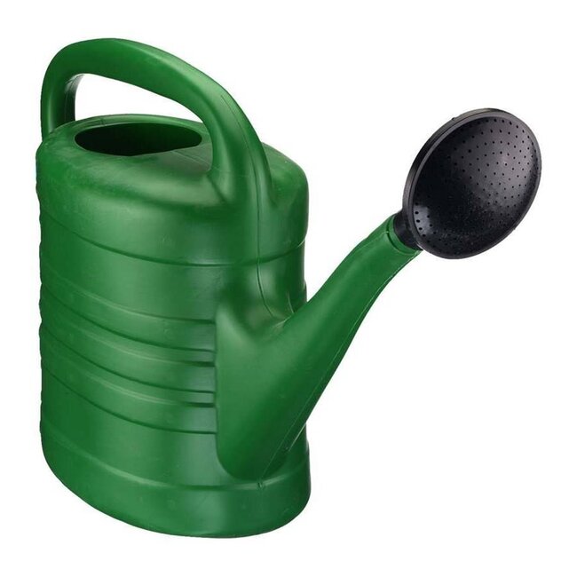 Benson Kunststof gieter met broeskop - 5 liter - groen - lichtgewicht - liter aanduiding