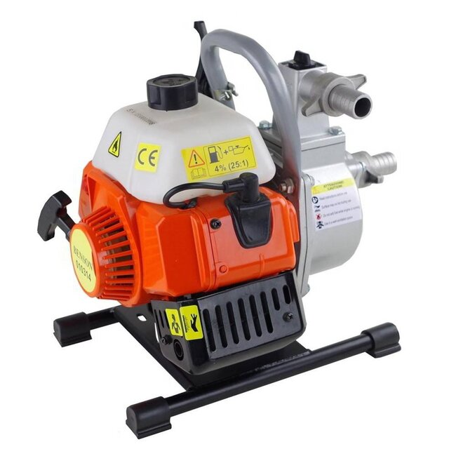 Hofftech Krachtige waterpomp - 2-takt motor - 1.5 kW - compact en lichtgewicht - corrosiebestendig - ideaal voor tuin en zwembad