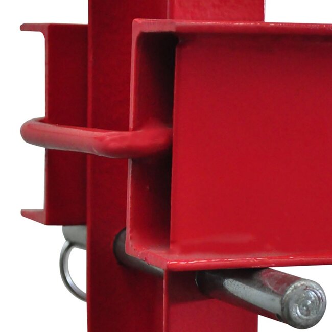 Benson Hydraulische garagepers - 12 ton - verstelbaar werkvlak - massieve constructie - rood