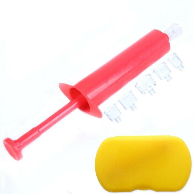 Lifetime Antigifspuit set - Beten & steken - Vacuümpomp - 6-delig - Rood/geel