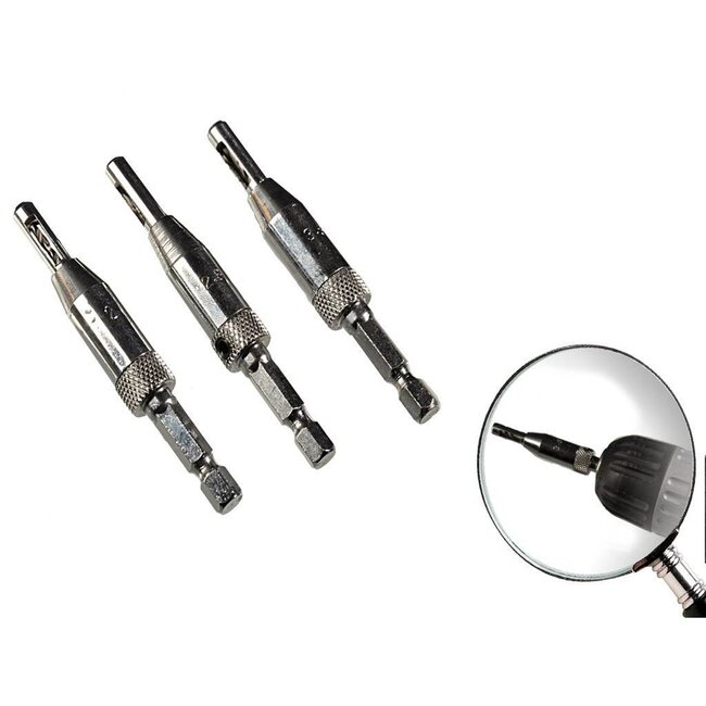 Benson Scharnierboor set - zelfcentrerend - 3 maten - 3-delig