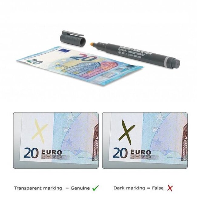 Benson Snel en eenvoudig valse eurobiljetten detecteren - geldcontrole pen