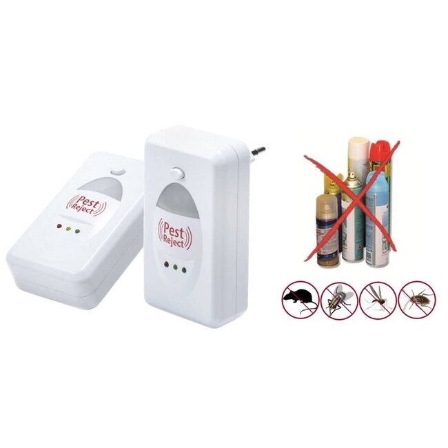 Benson Ultrasone ongedierteverdrijver - dubbele technologie - 200 m² bereik - 220 Volt